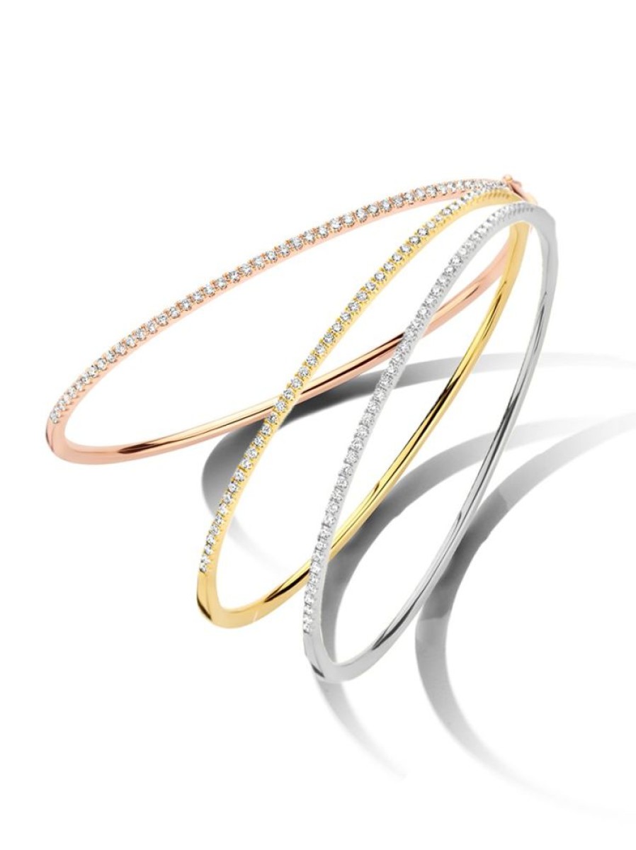 Sieraden Veerman Juwelen Collection | Geelgouden Bangle Met Briljant 0,53Crt.