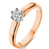 Sieraden Veerman Juwelen Collection | Rosegouden Solitair Ring 0.25Crt.