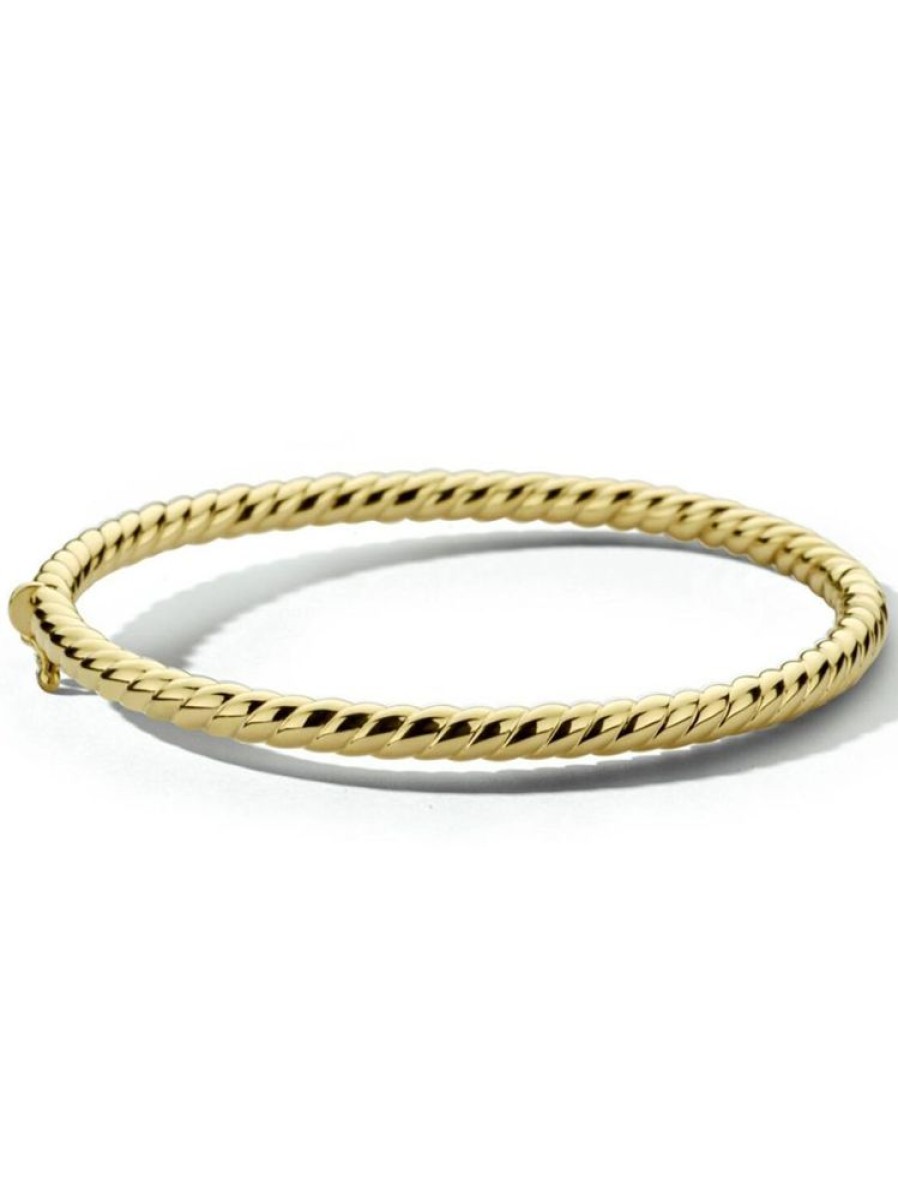 Sieraden Veerman Juwelen Collection | Geelgouden Bangle Getorst