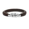 Sieraden Buddha To Buddha | Ben Small Brown Leather Armband