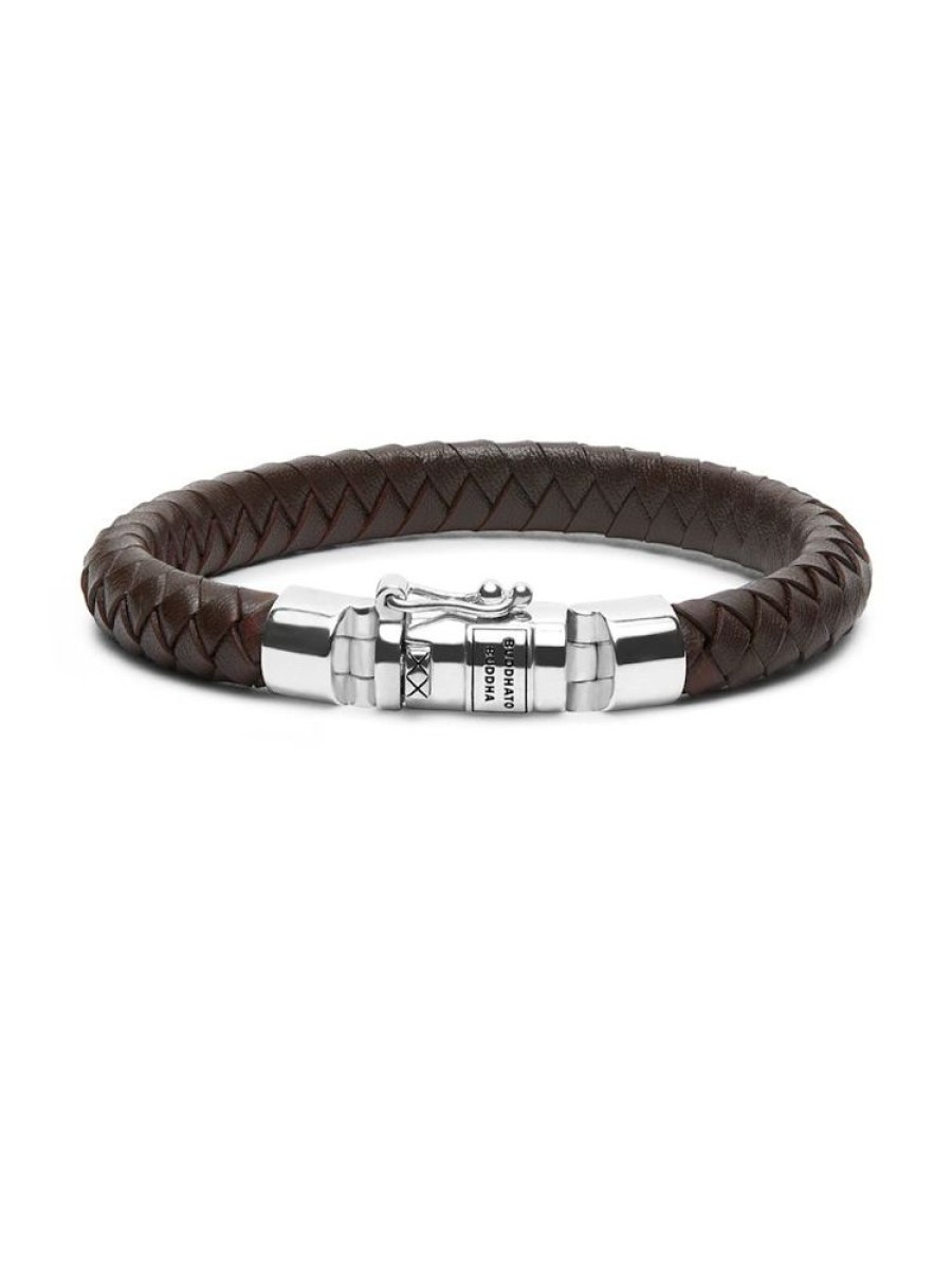 Sieraden Buddha To Buddha | Ben Small Brown Leather Armband