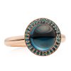 Sieraden BRON sieraden | Sushi Ring Met London Blue Topaas & Blauwe Diamant