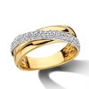 Sieraden Veerman Juwelen Collection | Bicolor Slagring Met Diamant 0,37Crt.