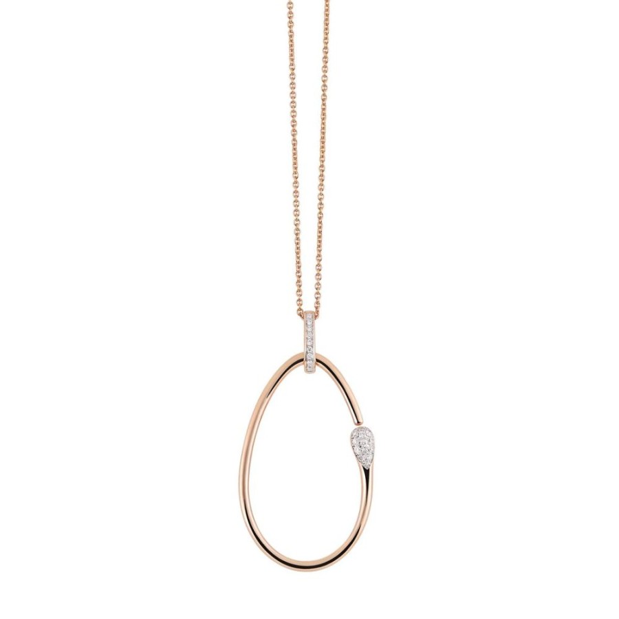 Sieraden Al Coro | Goccia Hanger Met Diamant P2581R