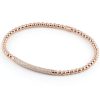 Sieraden Al Coro | Rosegouden Stretcharmband Met Diamant