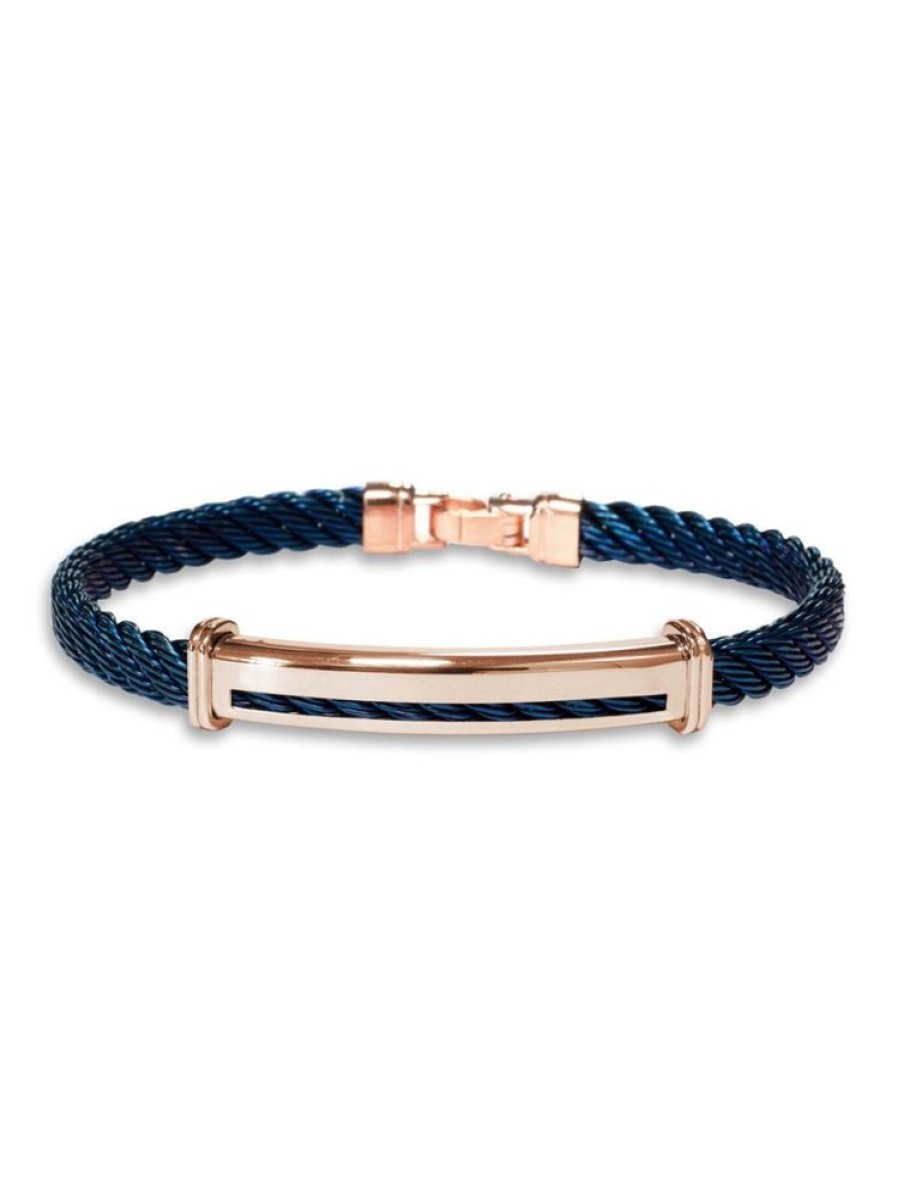 Sieraden Borsari | Stalen Armband Met Rosegoud Br-Or18Cto