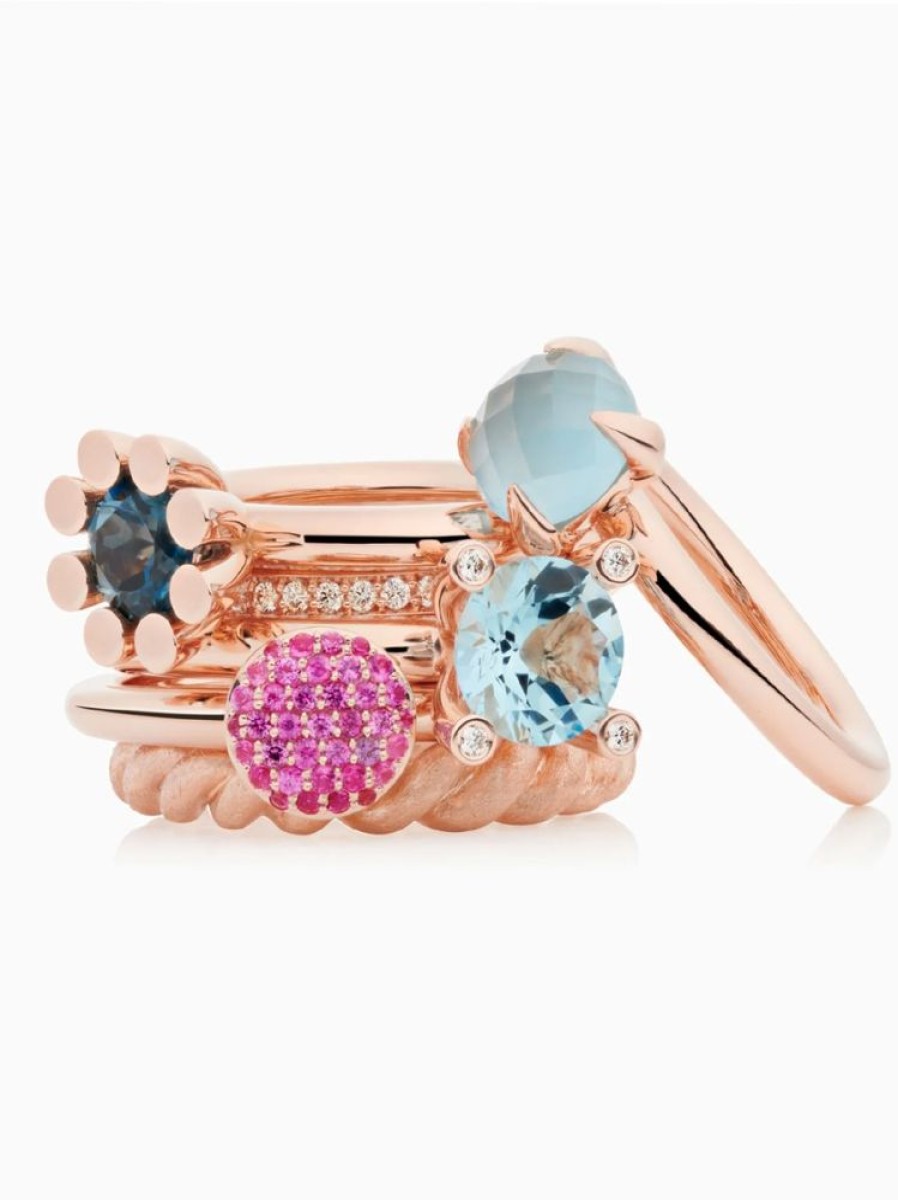 Sieraden BRON sieraden | Phlox Ring Met Blauw Topaas