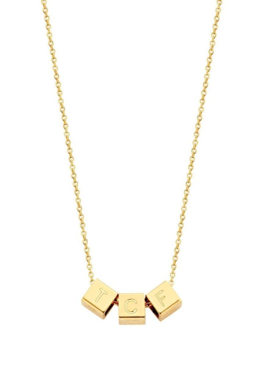 Sieraden Just Franky | Necklace 3 Cubes