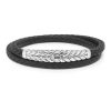 Sieraden Buddha To Buddha | Barbara Double Leather Black Armband