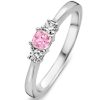 Sieraden Veerman Juwelen Collection | Witgouden Ring Roze Saffier