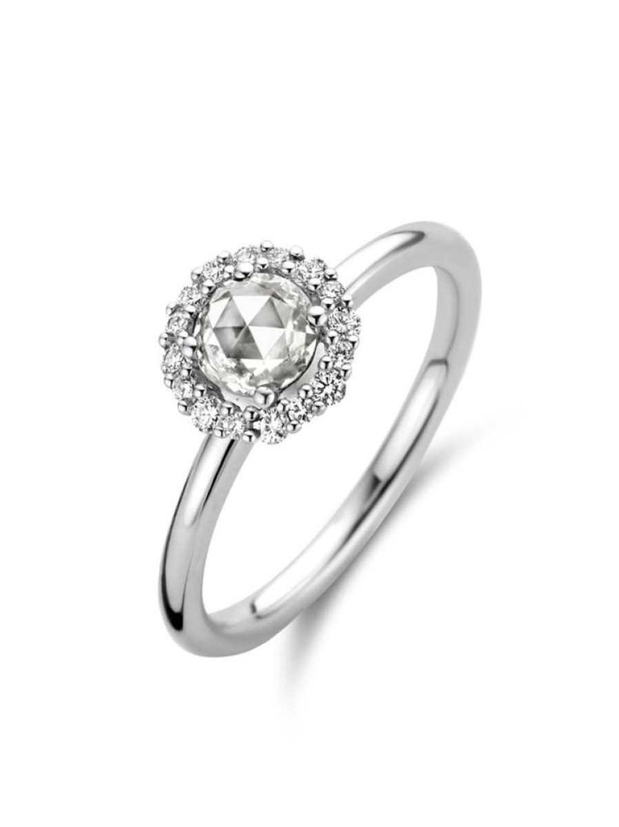 Sieraden Roos 1835 | Louise Collection Witgouden Ring Met Diamant 0,63Crt.