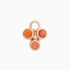 Sieraden BRON sieraden | Single Espresso Aanhanger Met Oranje Saffier