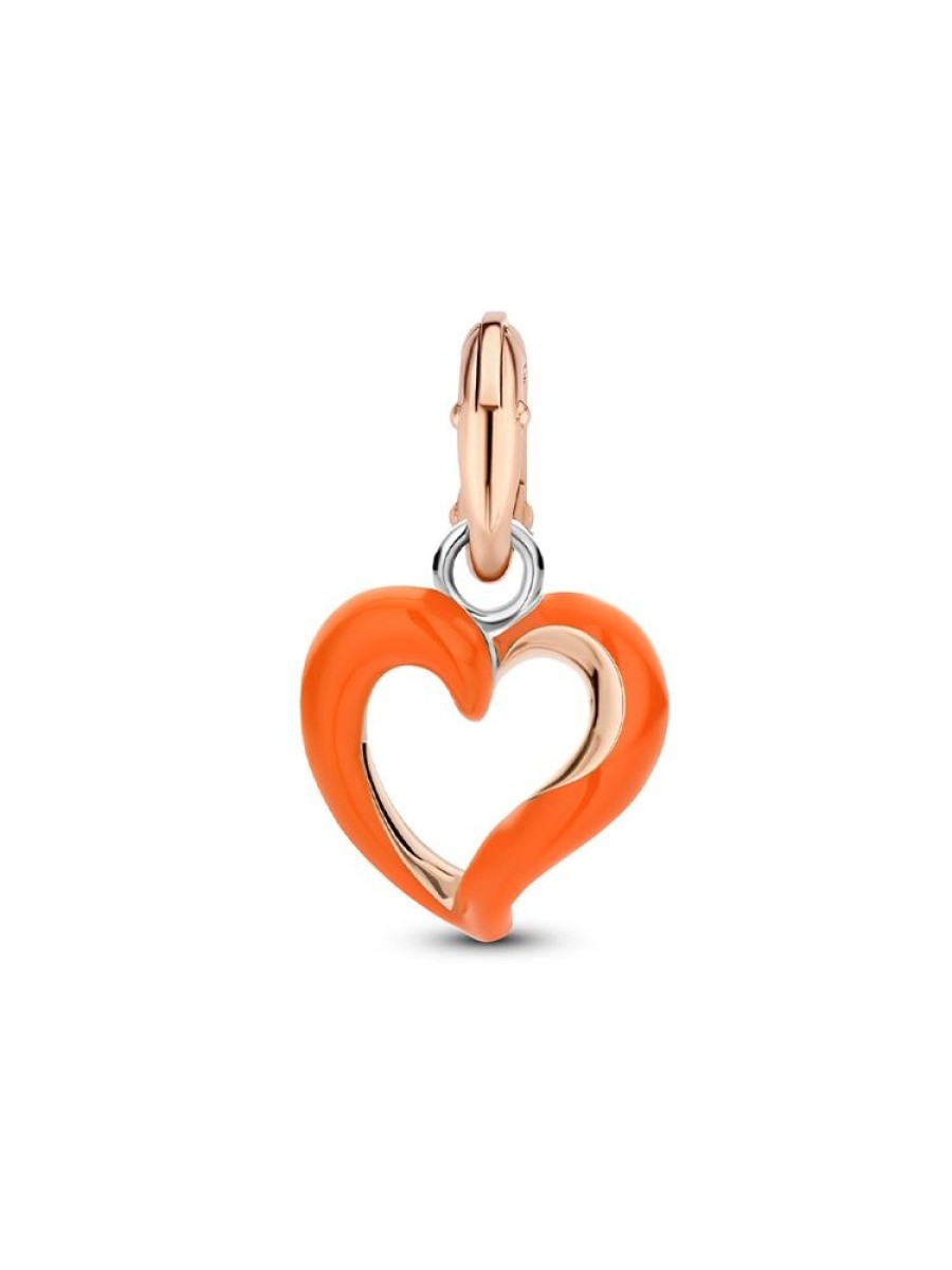 Sieraden Tirisi Moda | Tm6184Or(2P) - Bedel Hartje Oranje