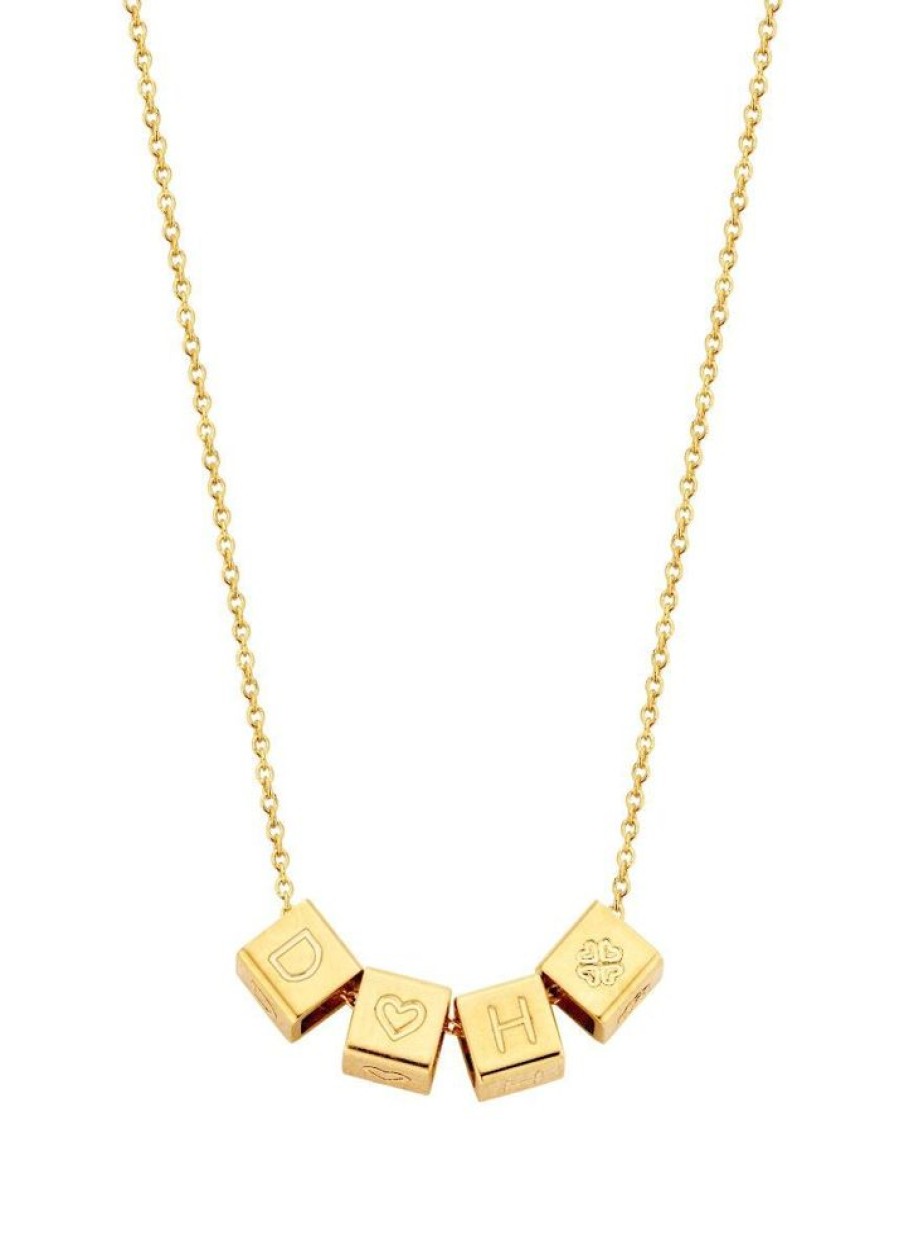 Sieraden Just Franky | Necklace 4 Cubes