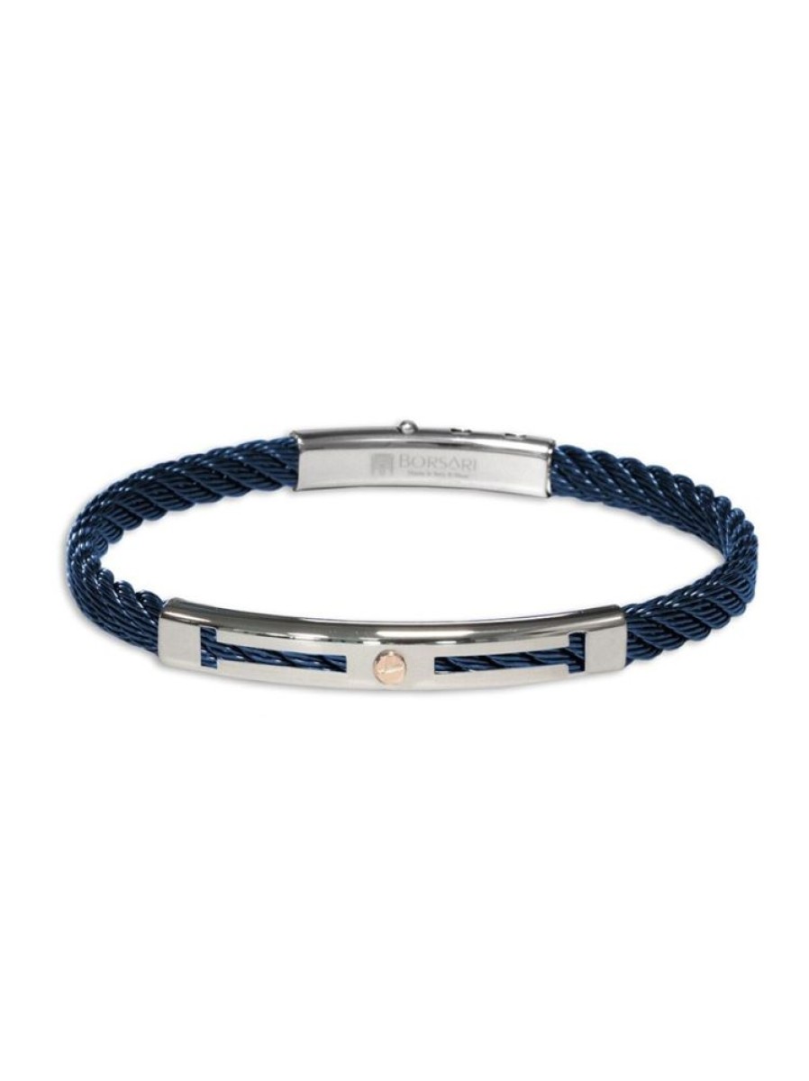 Sieraden Borsari | Stalen Armband Met Rosegoud Br-Sk18A