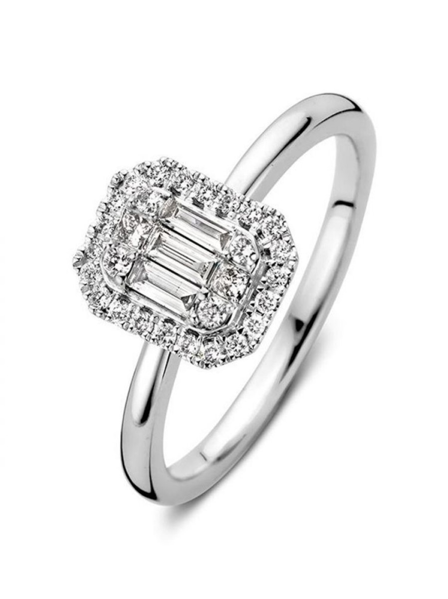 Sieraden Veerman Juwelen Collection | Witgouden Ring Met Diamant 0,38Crt.