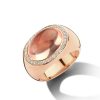 Sieraden Veerman Juwelen Collection | Rosegouden Ring Met Roze Kwarts En Diamant