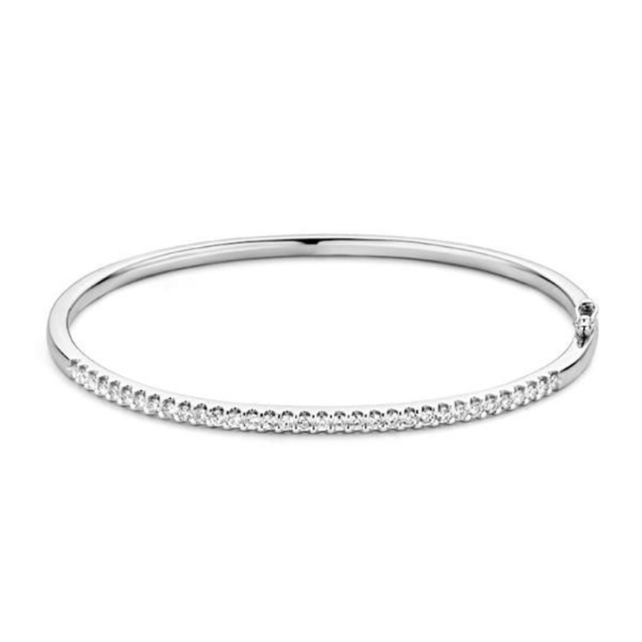 Sieraden Veerman Juwelen Collection | Witgouden Slavenarmband Met Diamanten 0.96Crt.