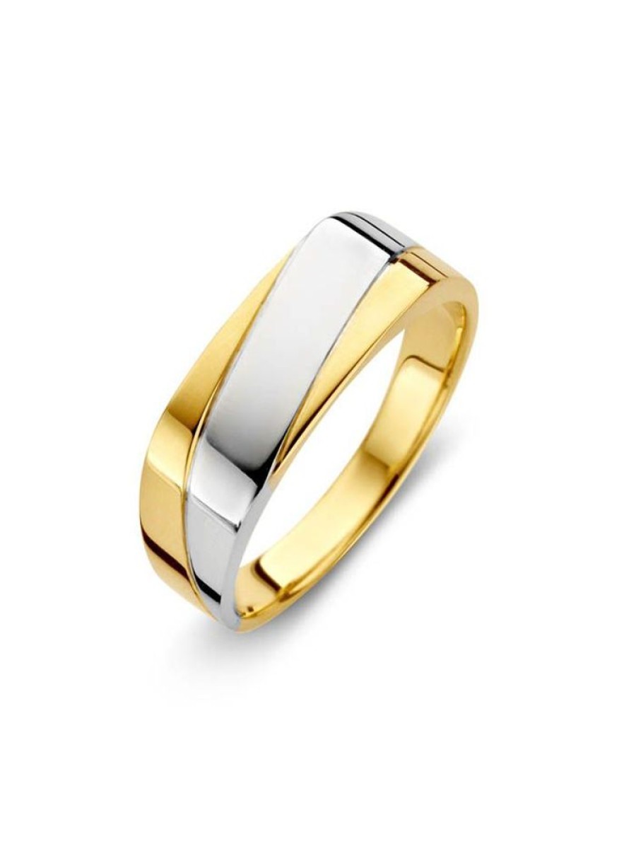 Sieraden Veerman Juwelen Collection | Bicolor Herenring Goud