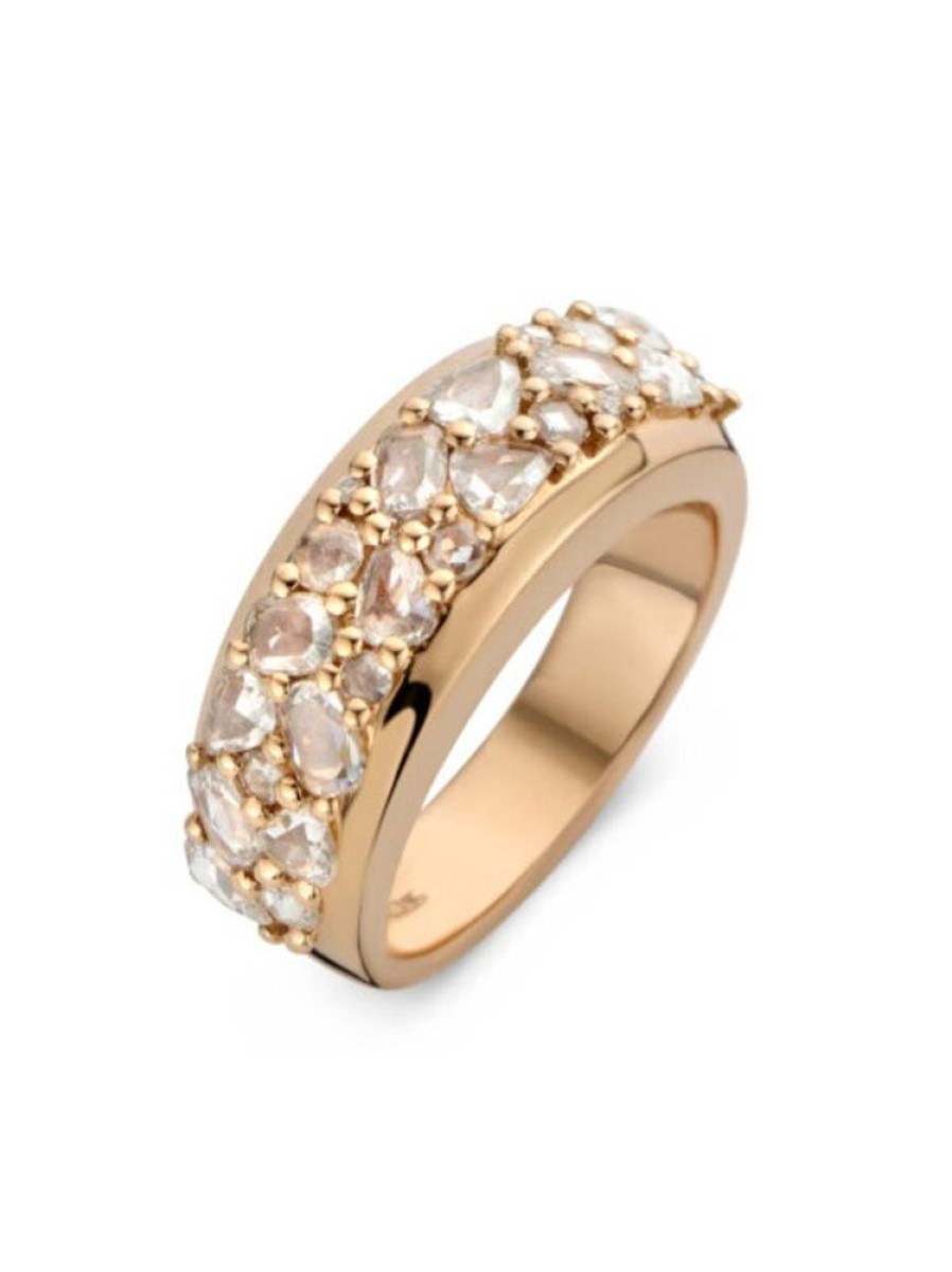 Sieraden Roos 1835 | Eve Collection Rosegouden Ring Met Diamant 1,50Crt.