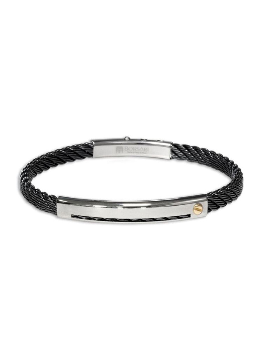 Sieraden Borsari | Stalen Armband Met Rosegoud Br-Sk04B