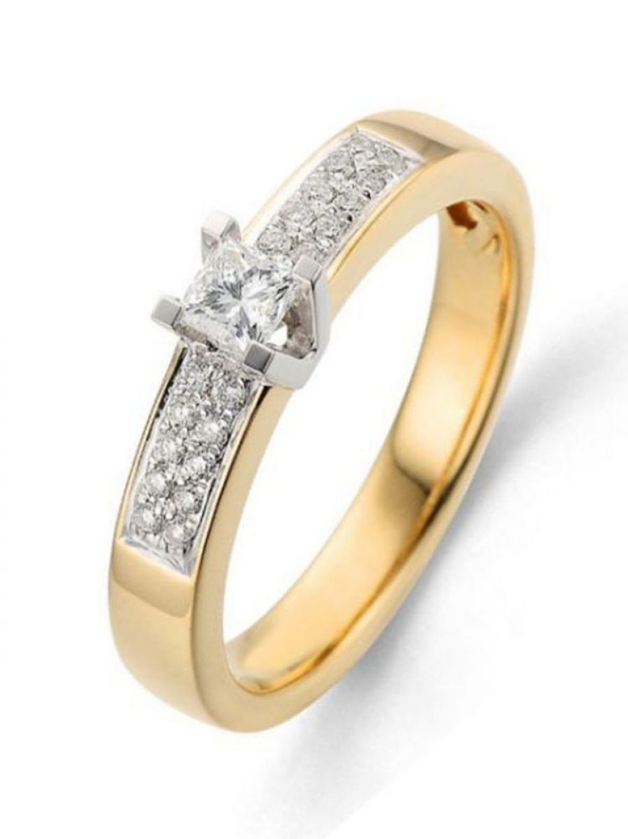 Sieraden Veerman Juwelen Collection | Gouden Ring Met Diamant 0.29 Crt