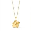 Sieraden Veerman Juwelen Collection | Geelgouden Collier Met Bloem Hanger