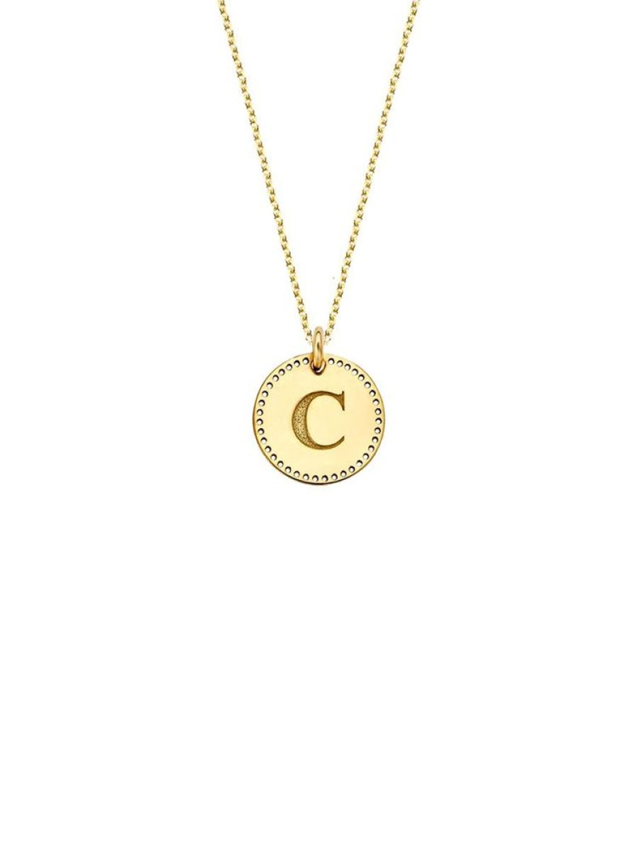 Sieraden Just Franky | Identity Circle Small Perforated Met Collier