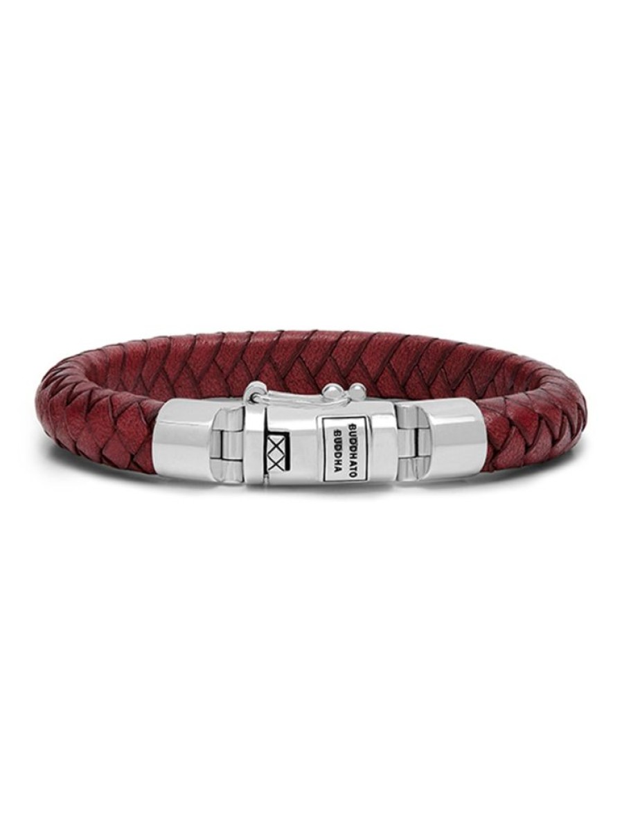 Sieraden Buddha To Buddha | Ben Small Red Leather Armband