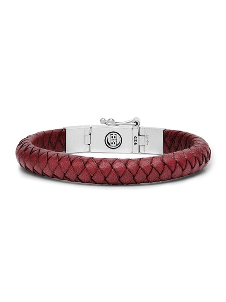 Sieraden Buddha To Buddha | Ben Small Red Leather Armband