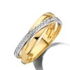 Sieraden Veerman Juwelen Collection | Bicolor Slagring Met Diamant 0,16Crt.