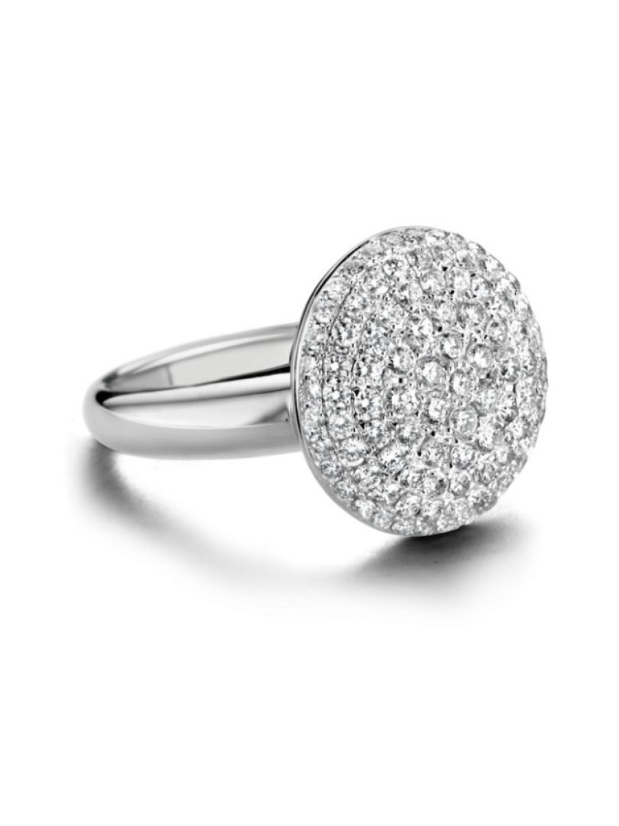 Sieraden Veerman Juwelen Collection | Witgouden Ring Pave Briljant