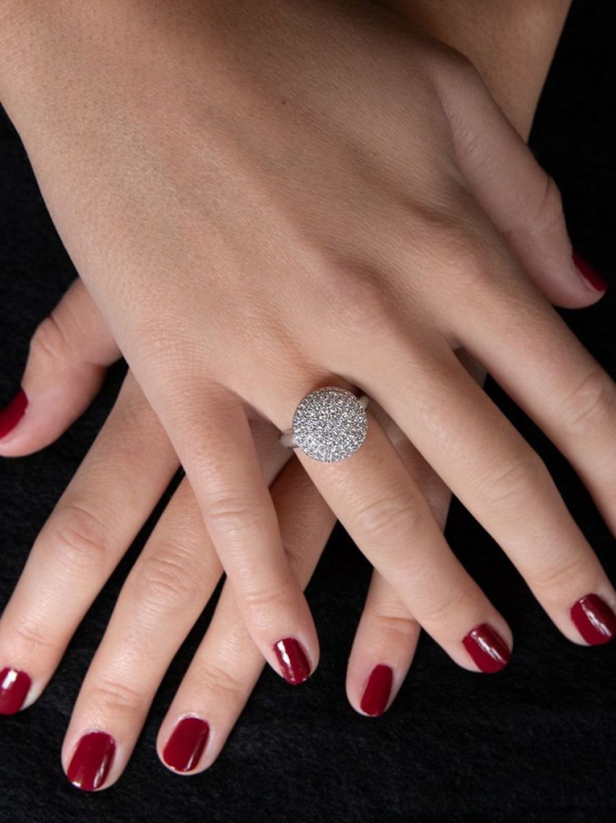 Sieraden Veerman Juwelen Collection | Witgouden Ring Pave Briljant