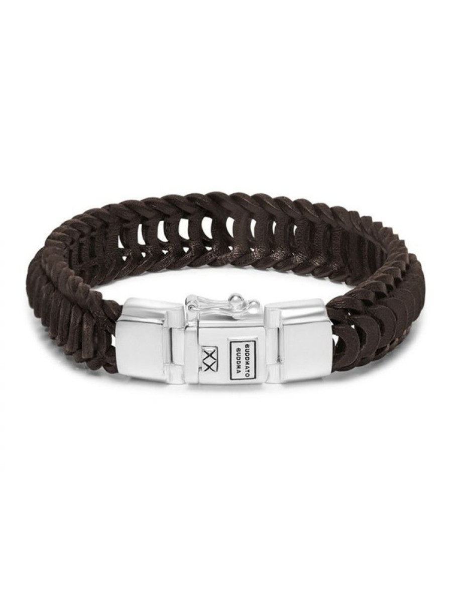 Sieraden Buddha To Buddha | Lars Leather Brown Armband