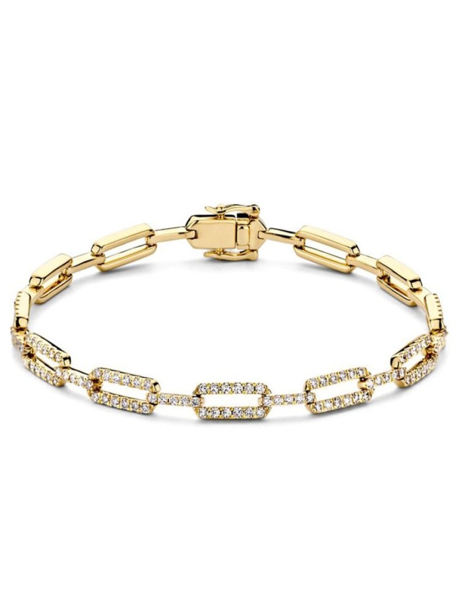 Sieraden Veerman Juwelen Collection | Schakelarmband Met Briljant 1,00 Crt.