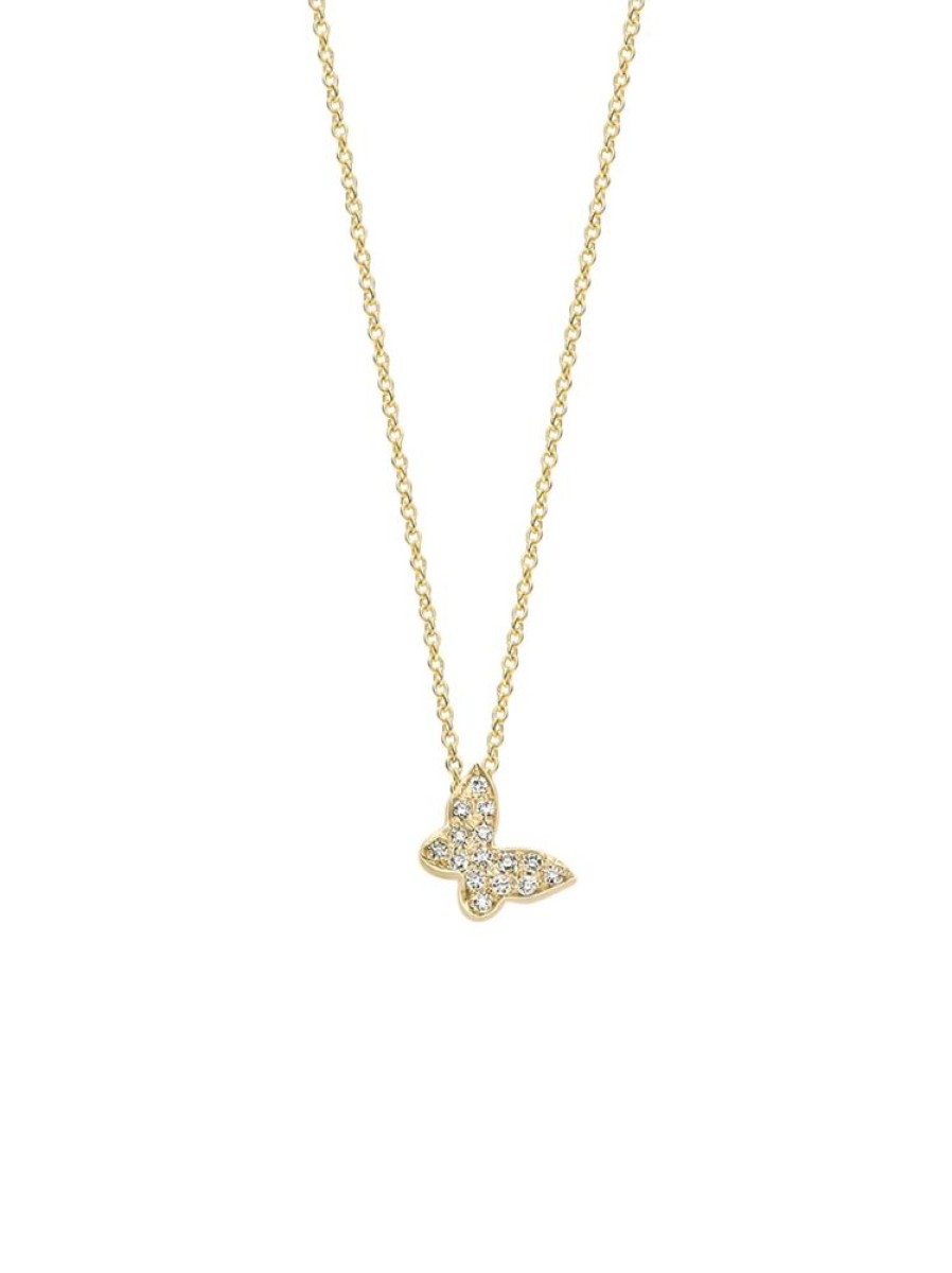 Sieraden Just Franky | Treasure Butterfly Diamond Necklace