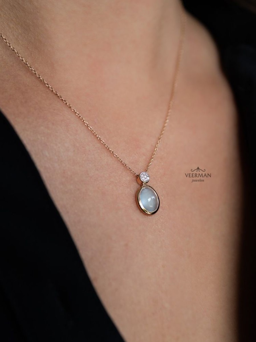 Sieraden Al Coro | Amici Collier Met Topaas En Diamant