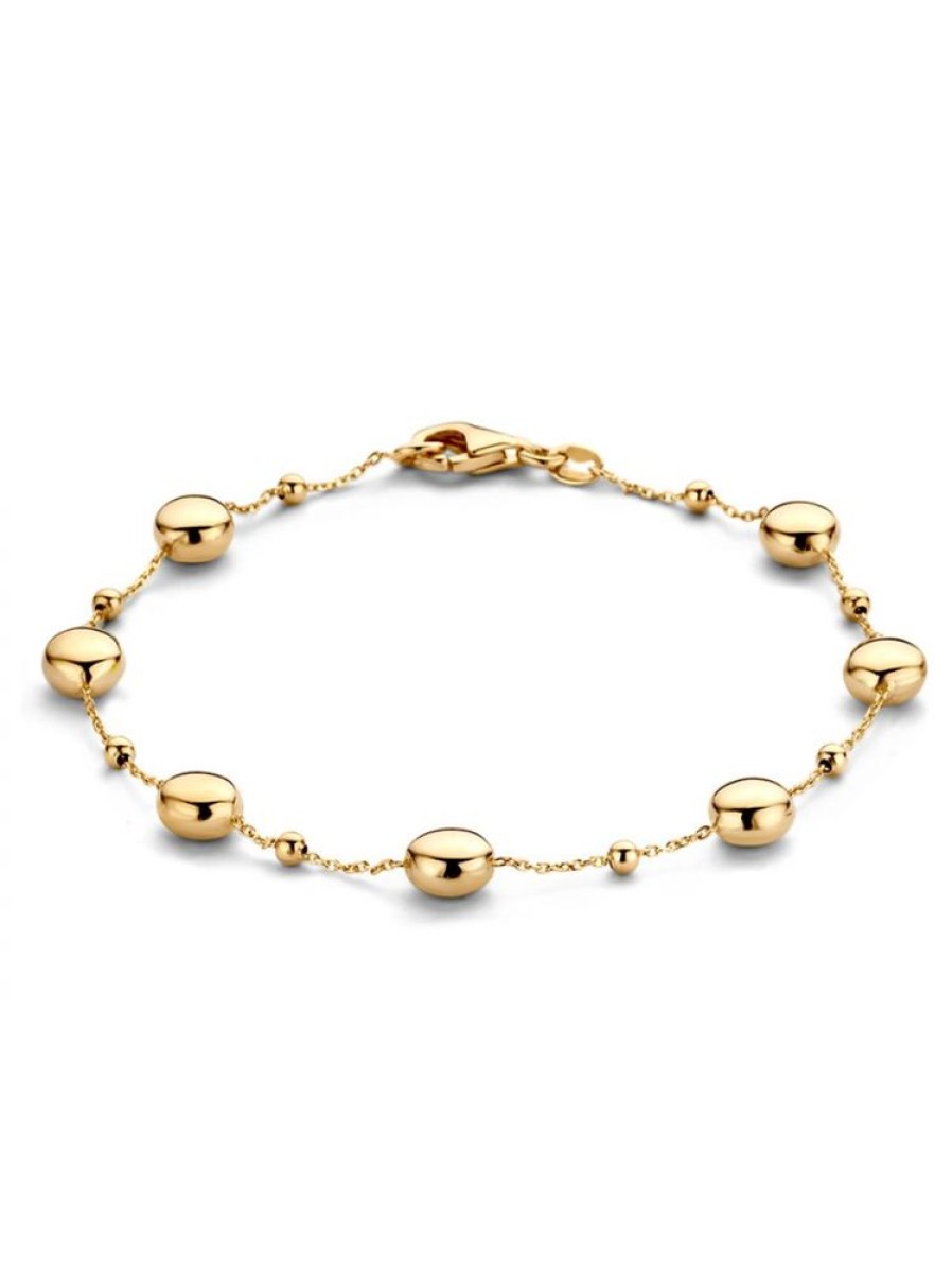 Sieraden Veerman Juwelen Collection | Geelgouden Armband Met Bolletjes