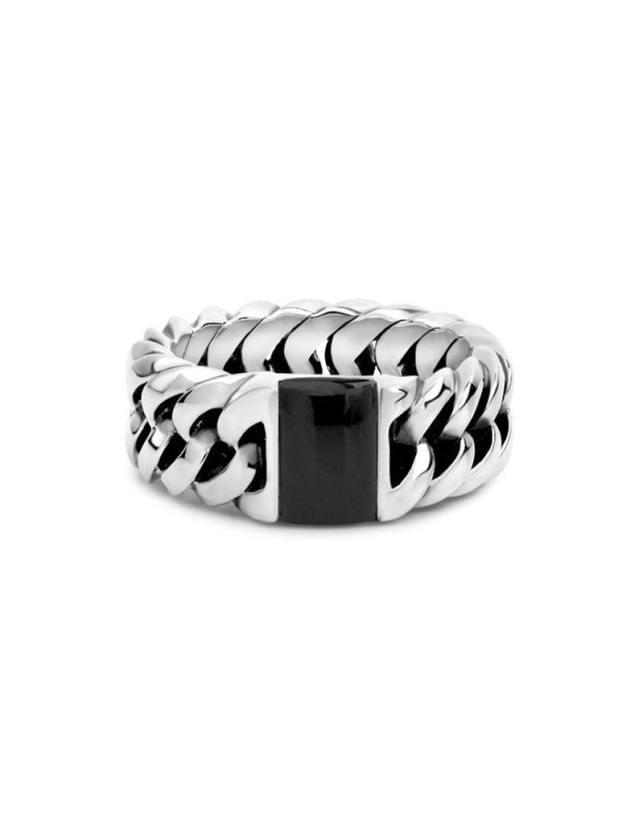 Sieraden Buddha To Buddha | Chain Onyx Ring