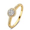 Sieraden Veerman Juwelen Collection | Geelgouden Entourage Ring Met Briljant 0.24Crt.