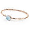 Sieraden Al Coro | Stretch Armband Met Skyblue Topaas